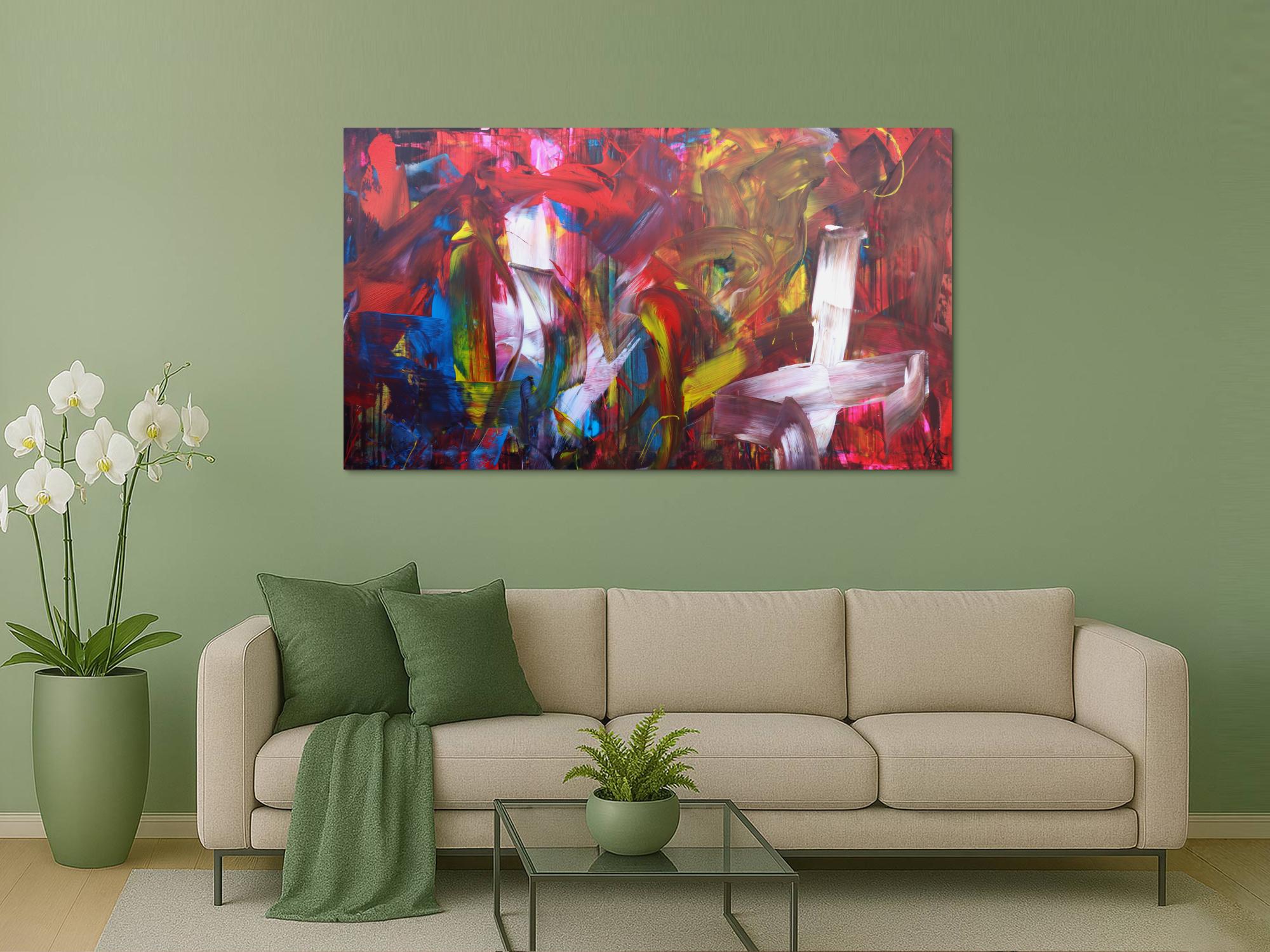 Abstraktes Acrybild modernes Gemälde handgemaltes Bild original zeitgenössische Kunst