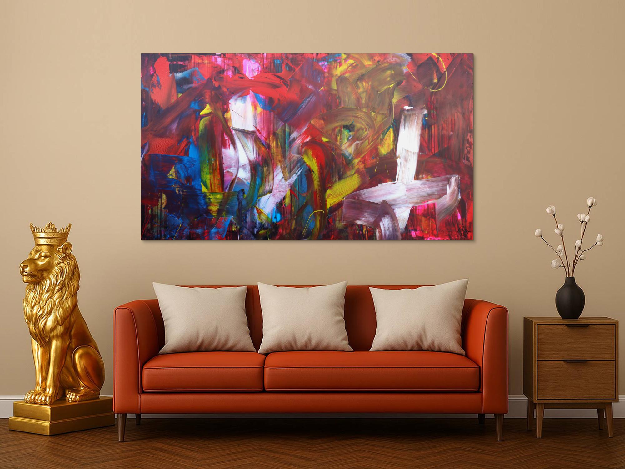 Abstraktes Acrybild modernes Gemälde handgemaltes Bild original zeitgenössische Kunst