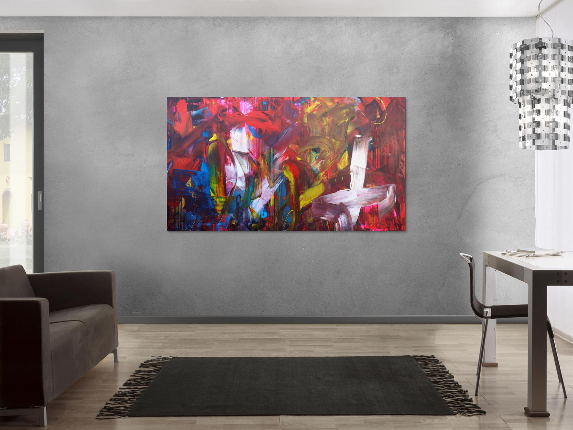 Abstraktes Acrybild modernes Gemälde handgemaltes Bild original zeitgenössische Kunst