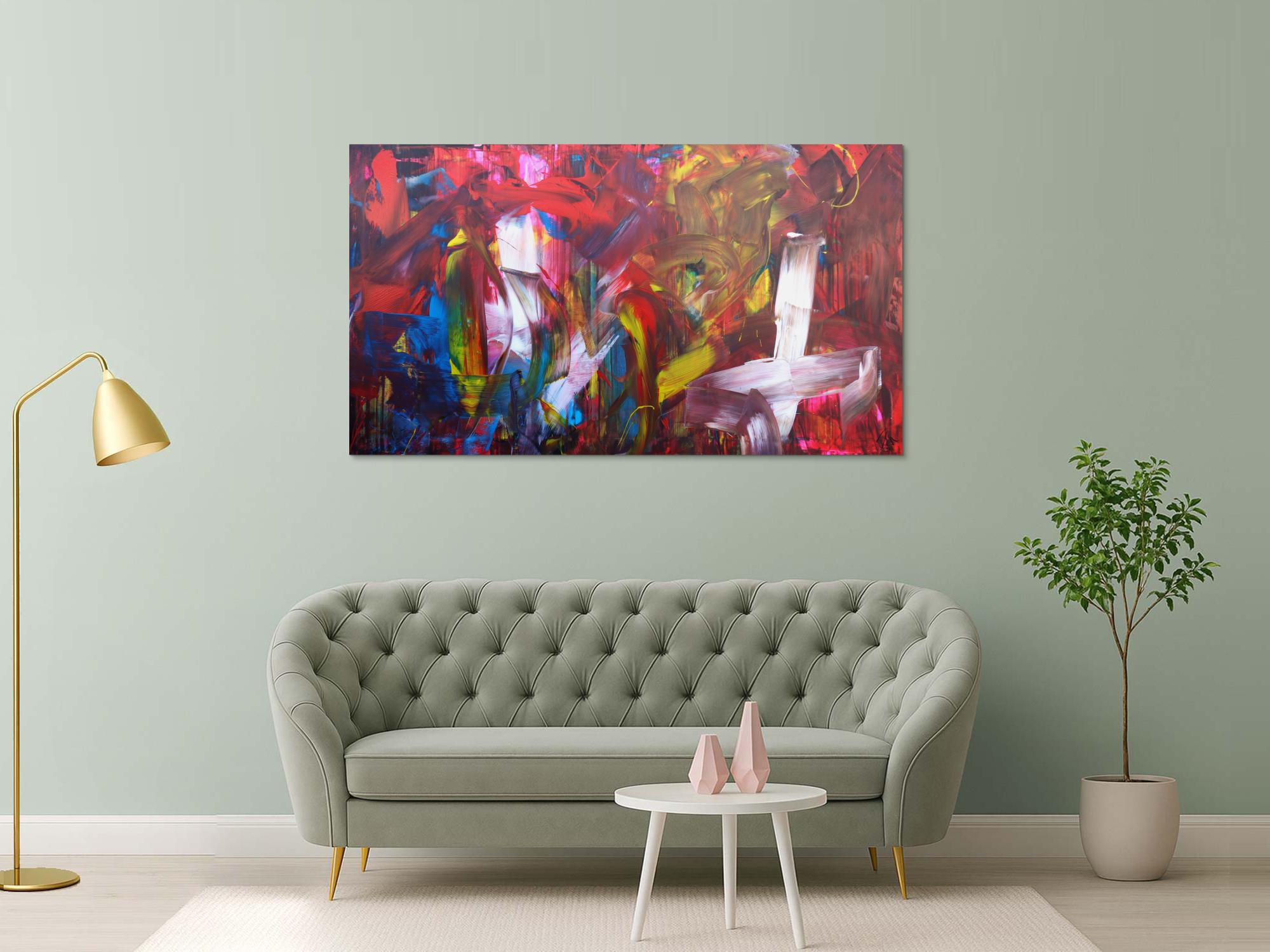 Abstraktes Acrybild modernes Gemälde handgemaltes Bild original zeitgenössische Kunst