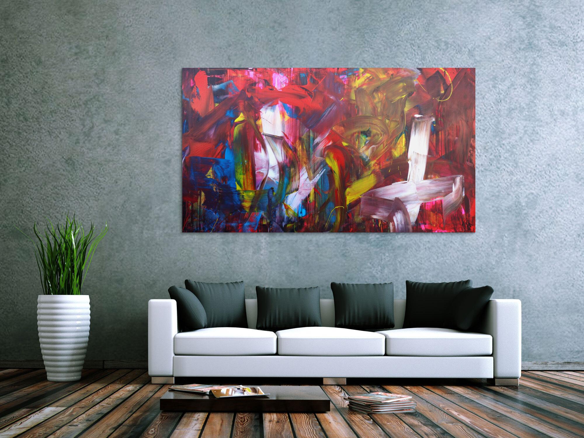 Abstraktes Acrybild modernes Gemälde handgemaltes Bild original zeitgenössische Kunst