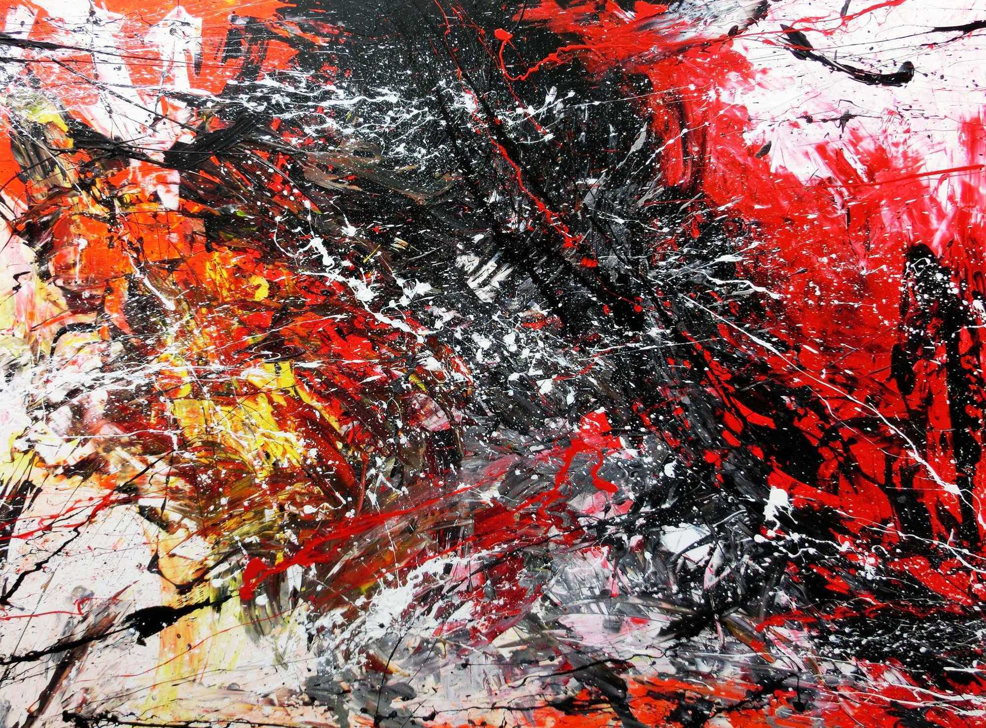 Sehr großes abstraktes Acrylgemälde modern und stilvoll