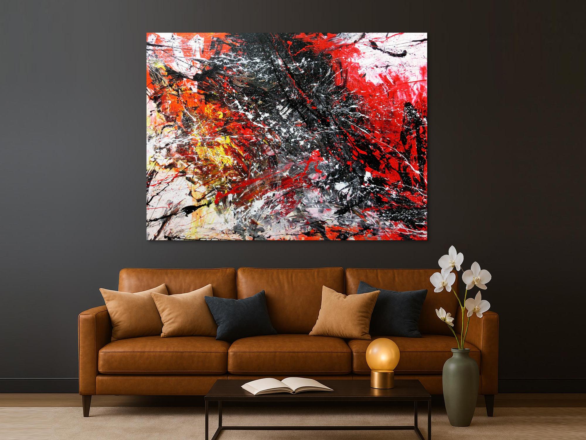 Sehr großes abstraktes Acrylgemälde modern und stilvoll