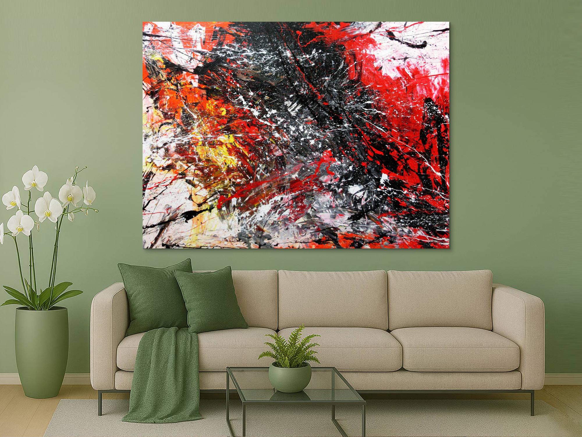 Sehr großes abstraktes Acrylgemälde modern und stilvoll