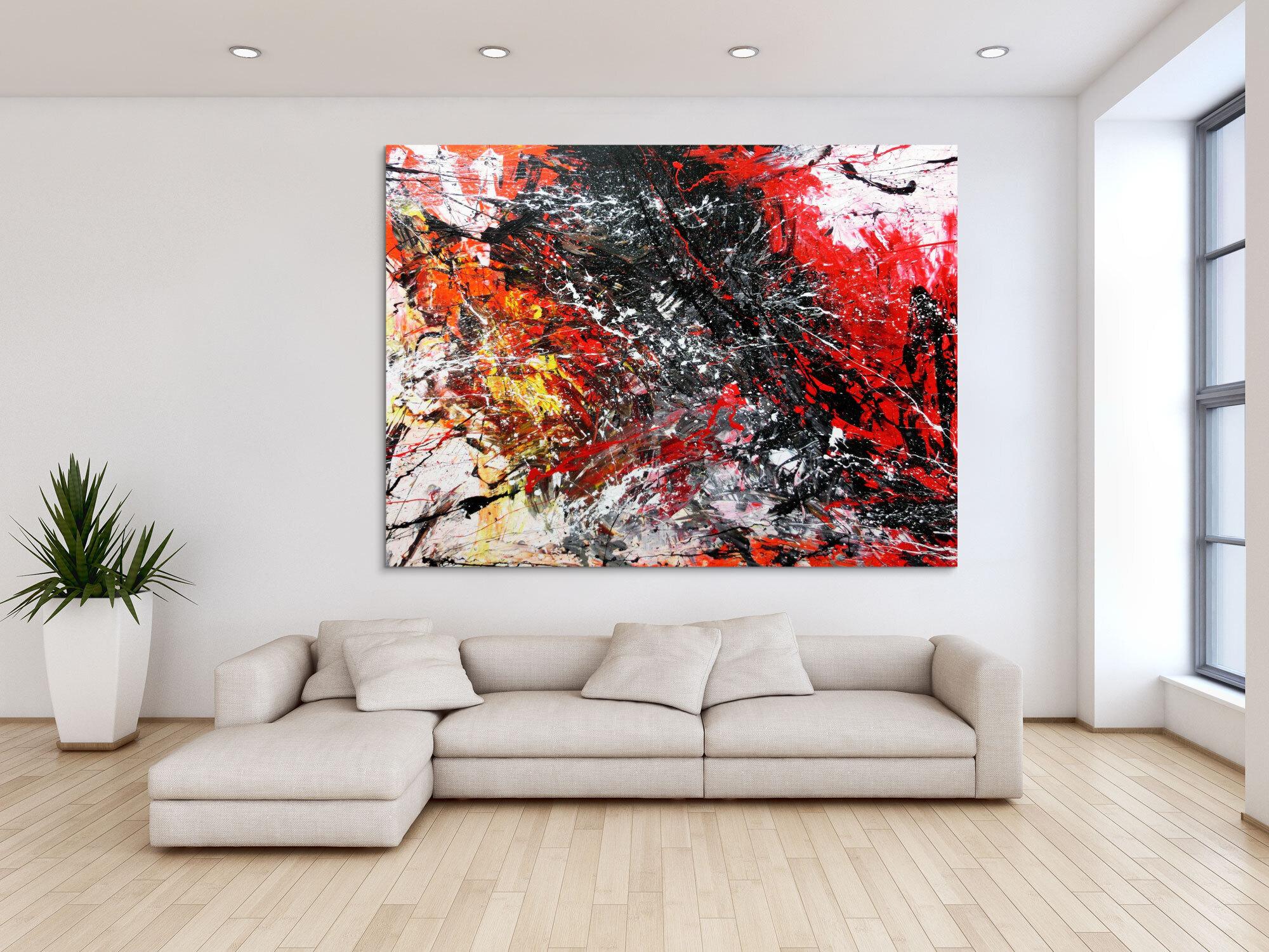 Sehr großes abstraktes Acrylgemälde modern und stilvoll