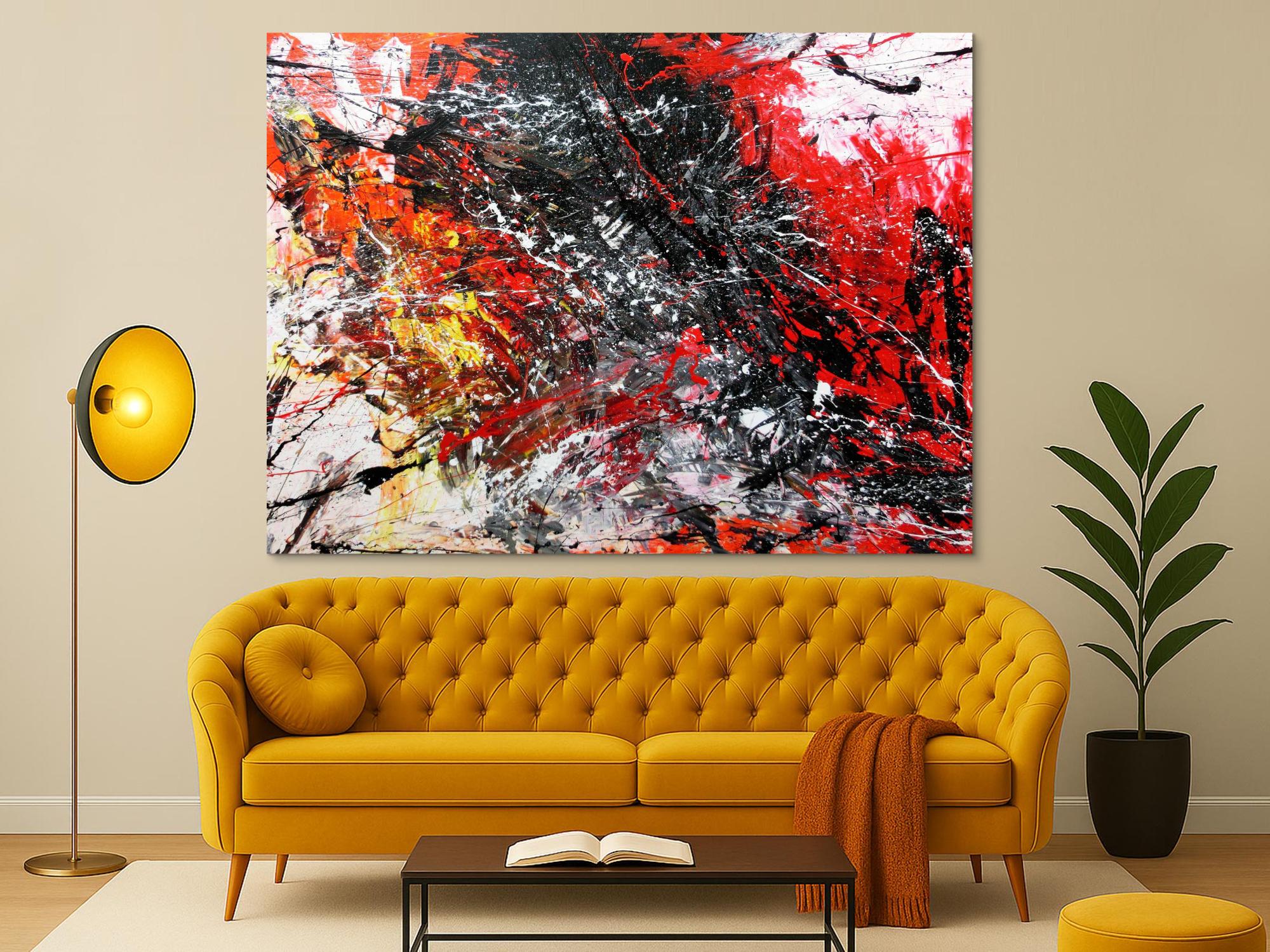 Sehr großes abstraktes Acrylgemälde modern und stilvoll