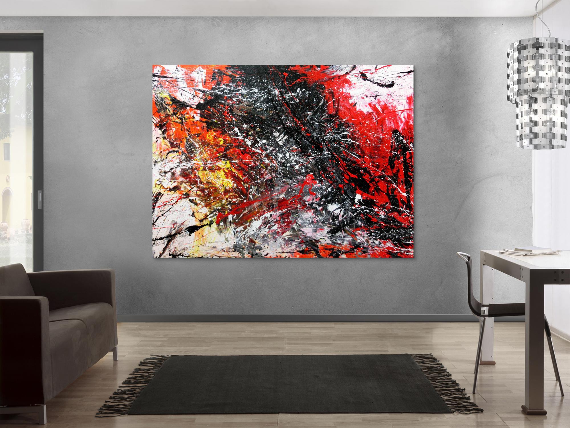 Sehr großes abstraktes Acrylgemälde modern und stilvoll