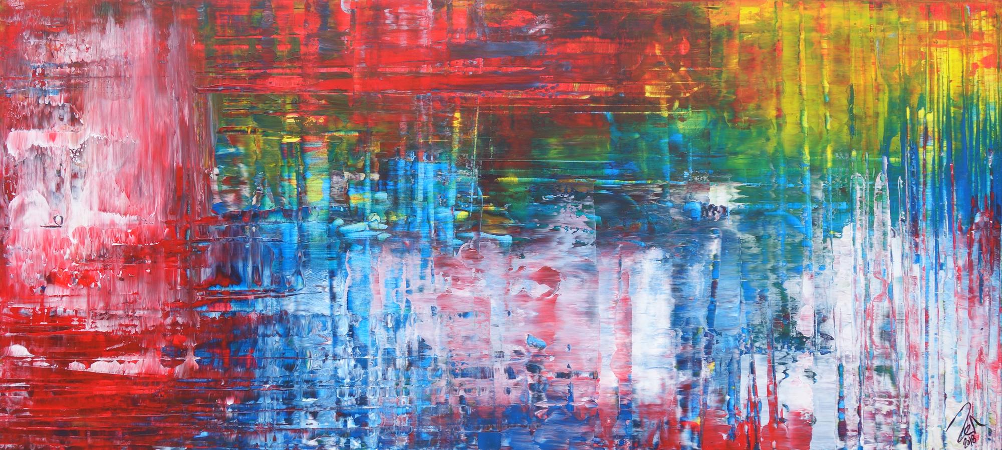 Abstraktes Gemälde modernes Acrylbild handgemalt expressionsistisch Modern Art