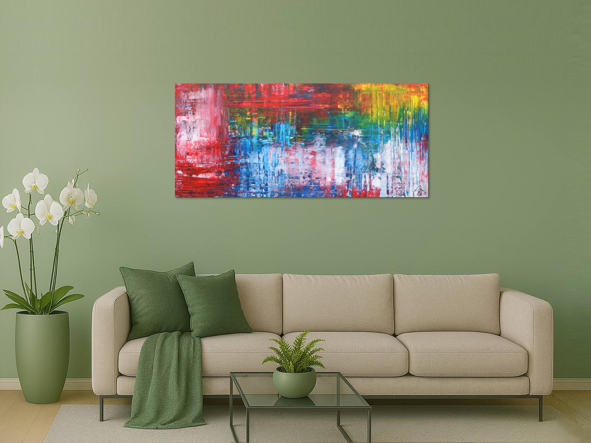 Abstraktes Gemälde modernes Acrylbild handgemalt expressionsistisch Modern Art