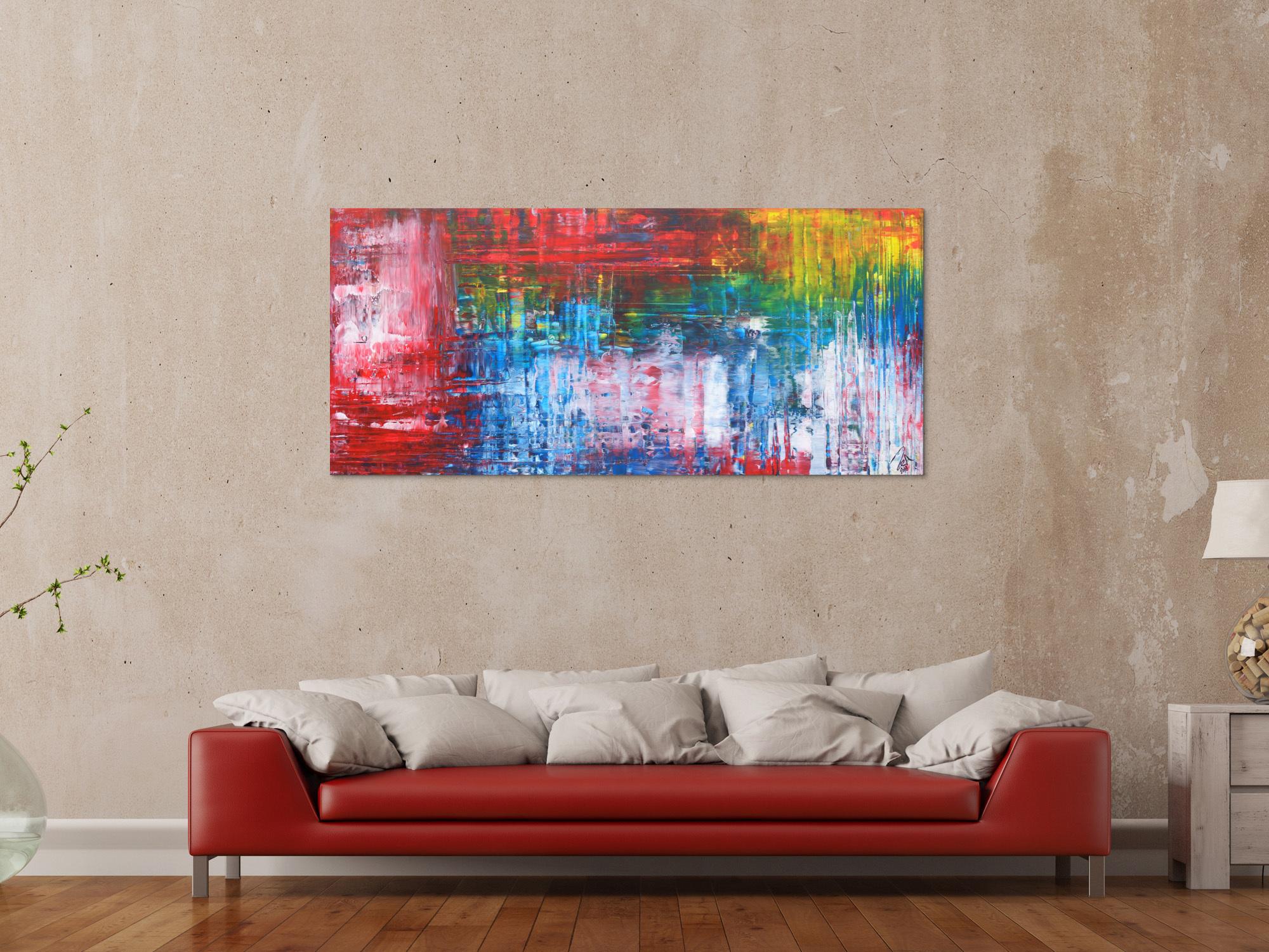 Abstraktes Gemälde modernes Acrylbild handgemalt expressionsistisch Modern Art