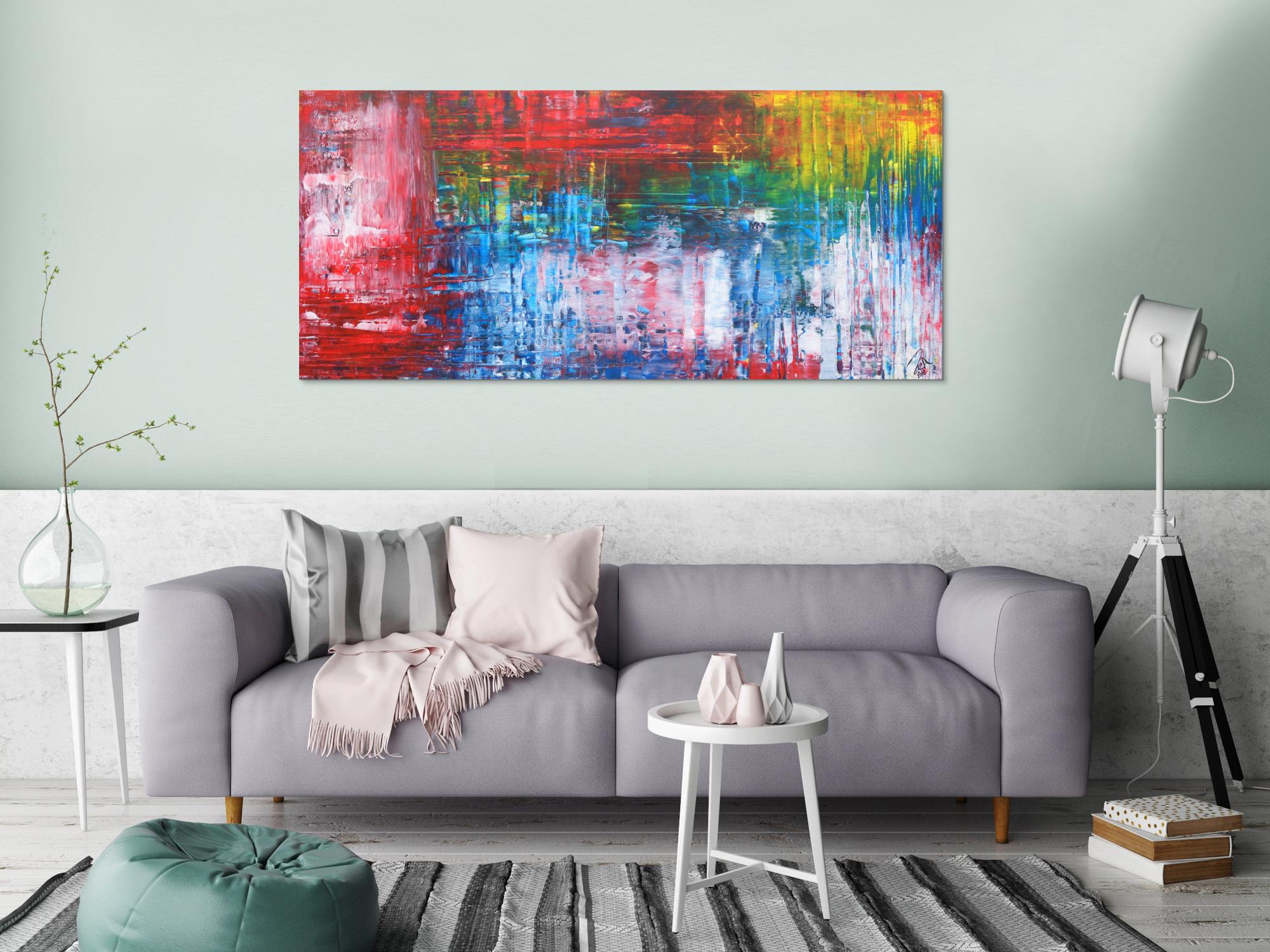 Abstraktes Gemälde modernes Acrylbild handgemalt expressionsistisch Modern Art