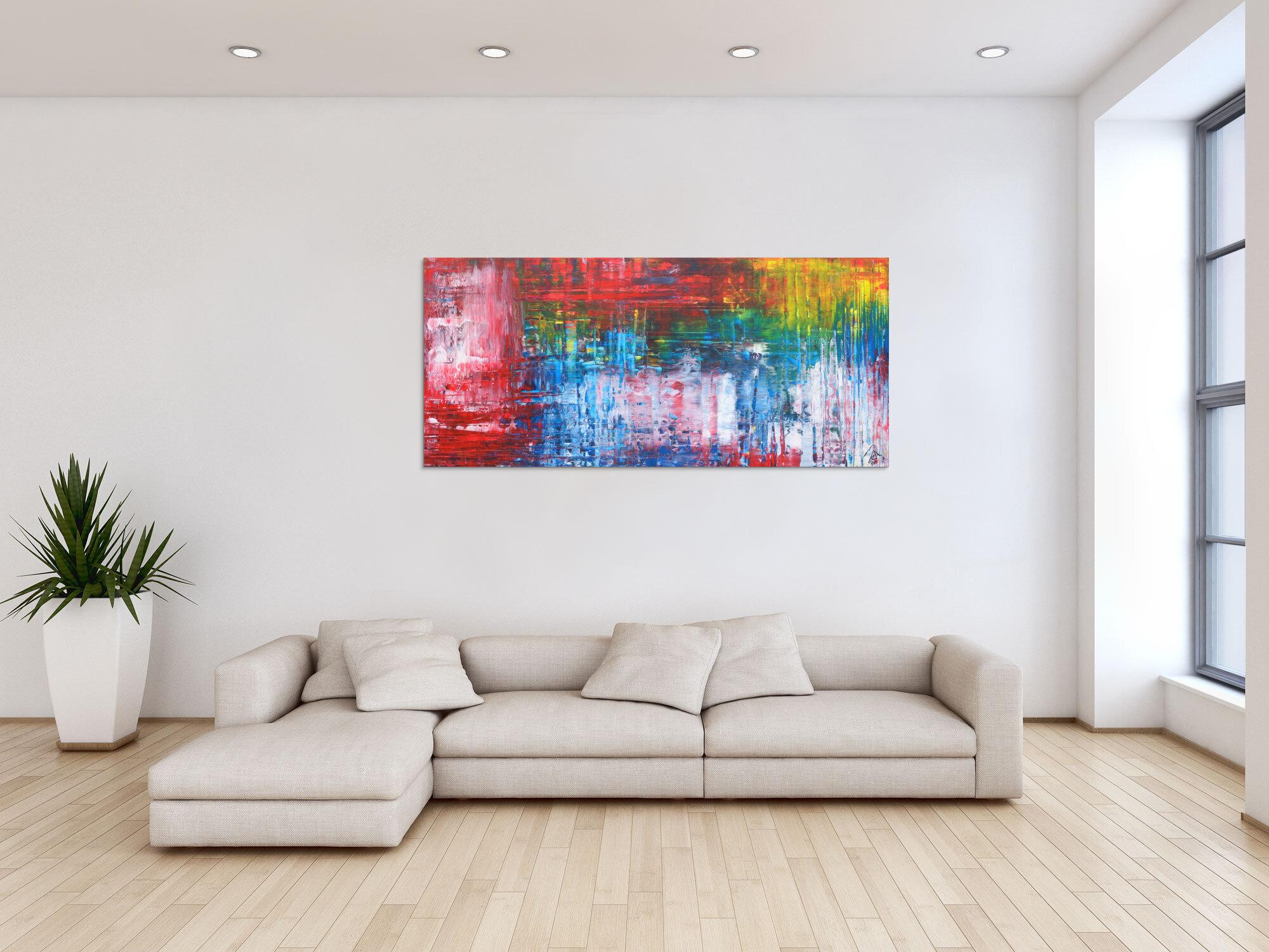 Abstraktes Gemälde modernes Acrylbild handgemalt expressionsistisch Modern Art