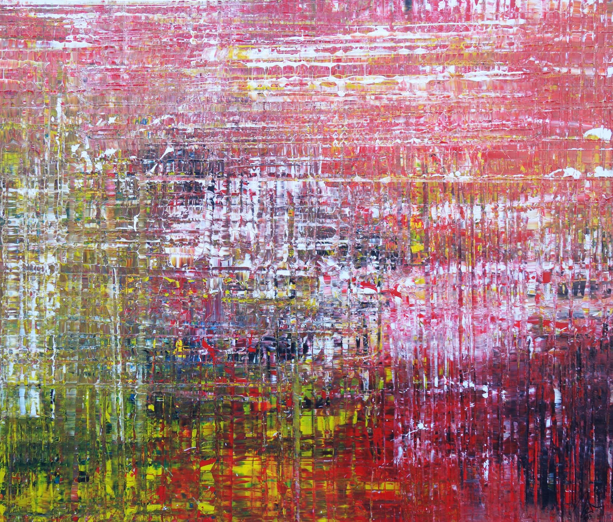 Abstraktes Acrylbild Modern Art Spachteltechnik zeitgenössisch expressionistisch