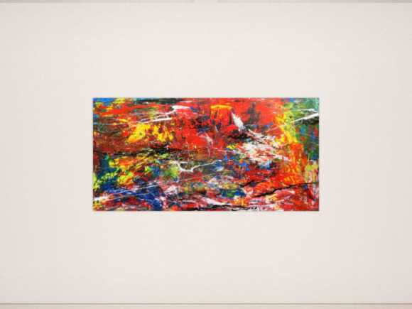 Abstraktes Acrlbild XXL bunt modern
