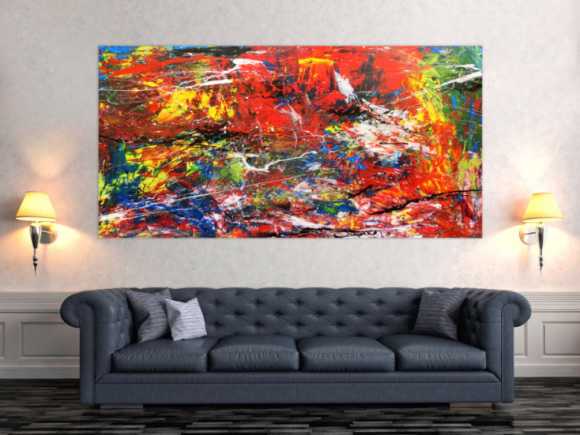 Abstraktes Acrlbild XXL bunt modern