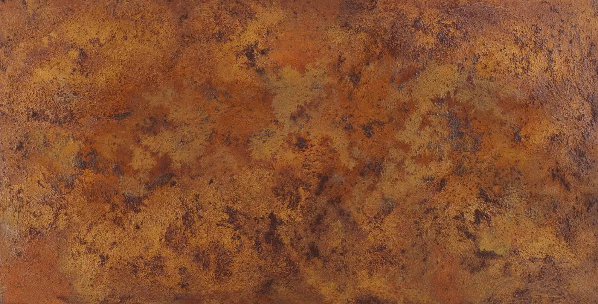 Abstraktes Gemälde aus echtem Rost mit Struktur zeitgenössisch Modern Art aus Rost