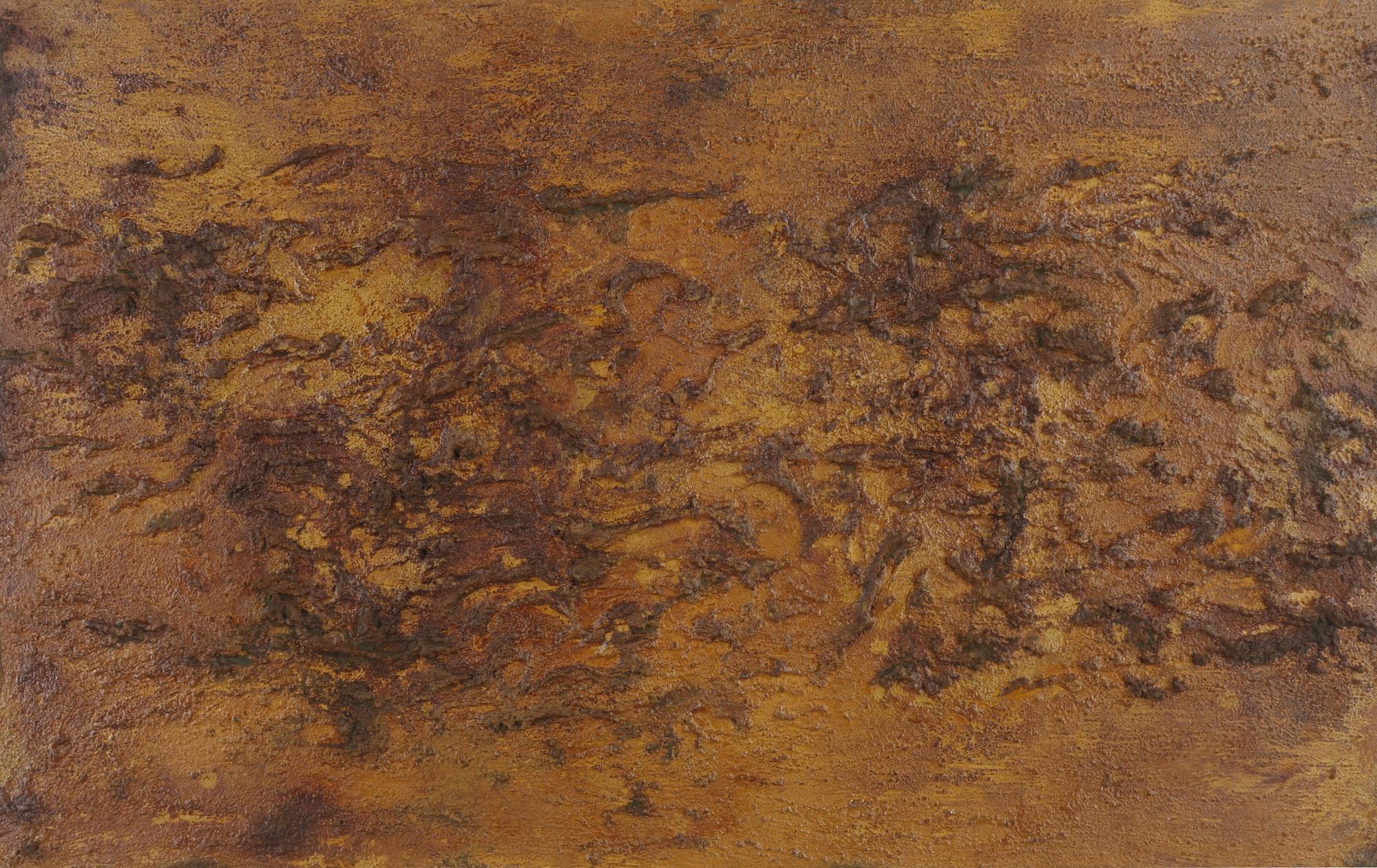 Modernes Gemälde aus echtem Rost Abstrakt starke Stuktur sehr modern expressionistisch