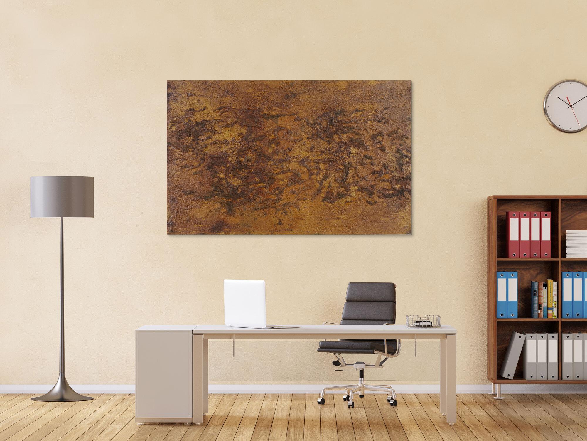 Modernes Gemälde aus echtem Rost Abstrakt starke Stuktur sehr modern expressionistisch