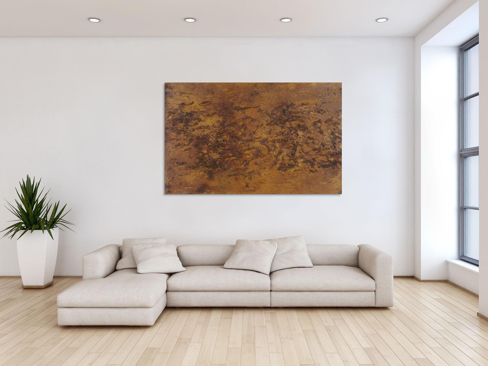 Modernes Gemälde aus echtem Rost Abstrakt starke Stuktur sehr modern expressionistisch