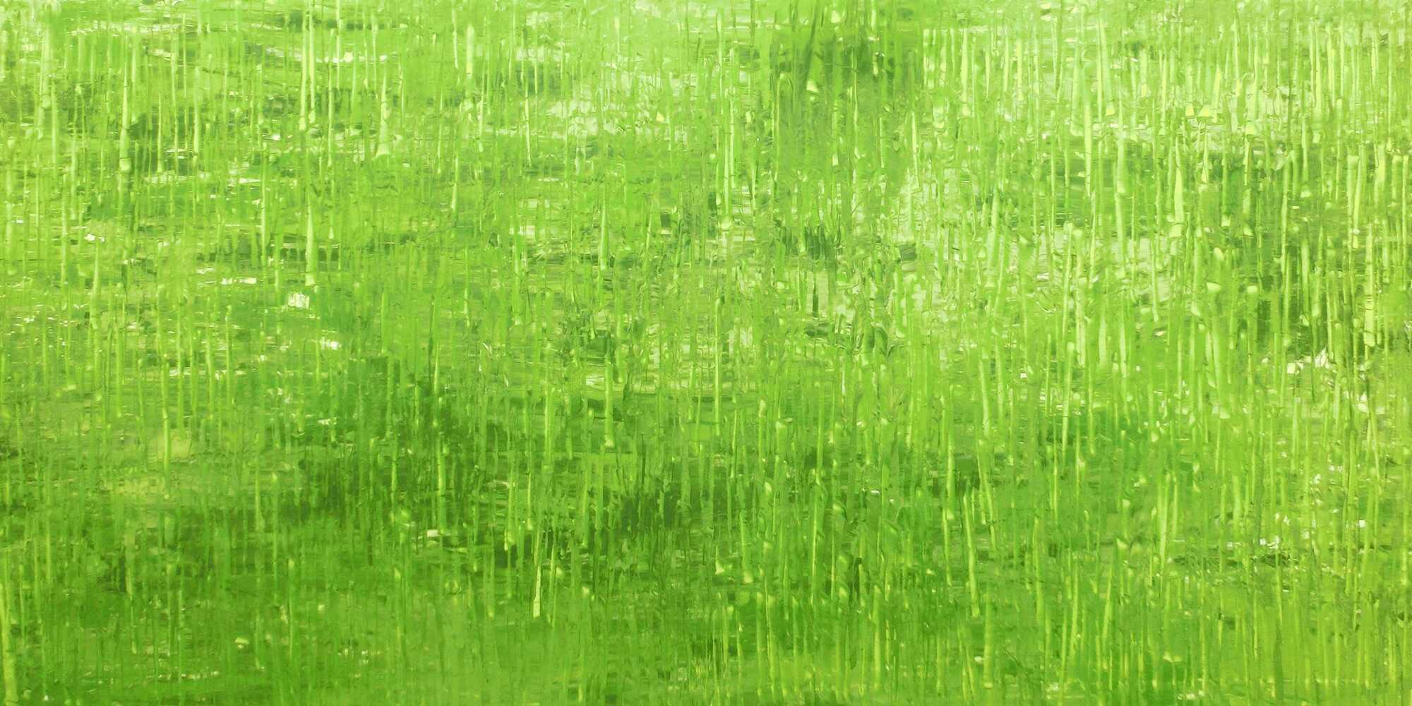 Abstraktes Acrylbild grün modern