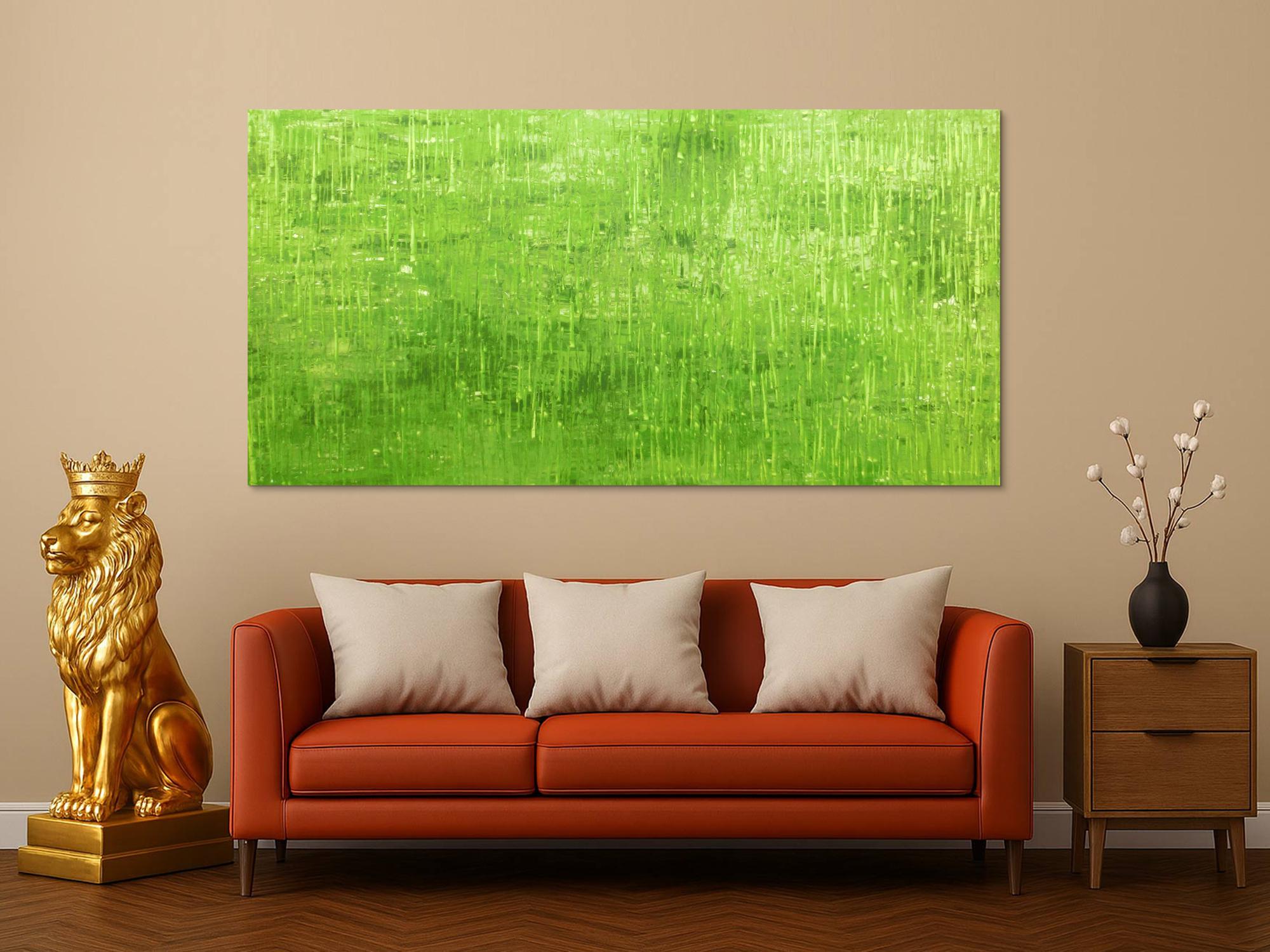 Abstraktes Acrylbild grün modern