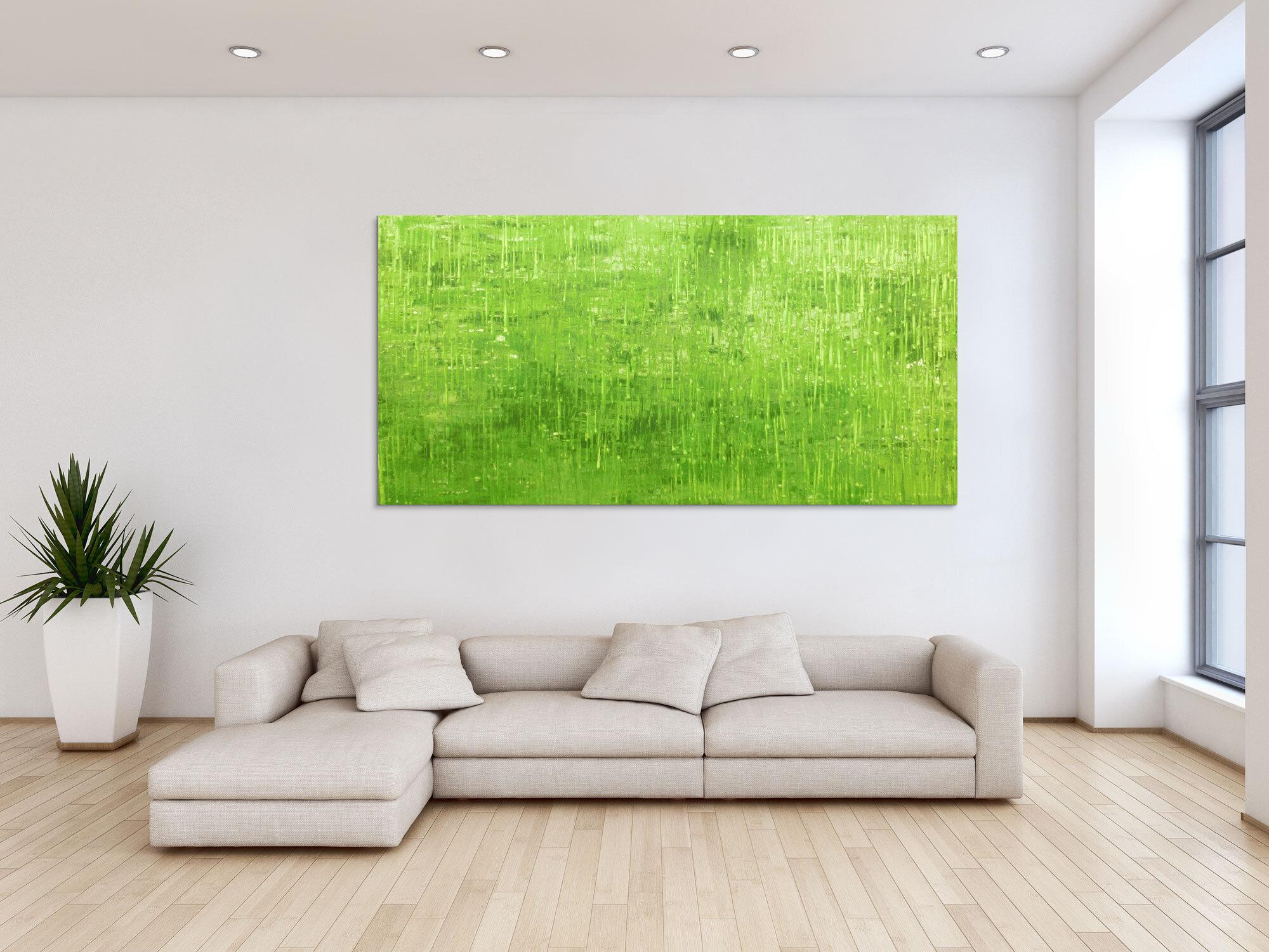 Abstraktes Acrylbild grün modern