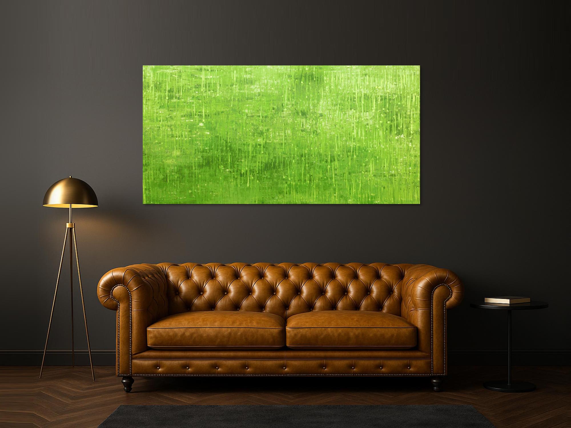 Abstraktes Acrylbild grün modern