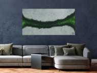Abstraktes Acrylbild grau schwarz grün Modern Art zeitgenössisch