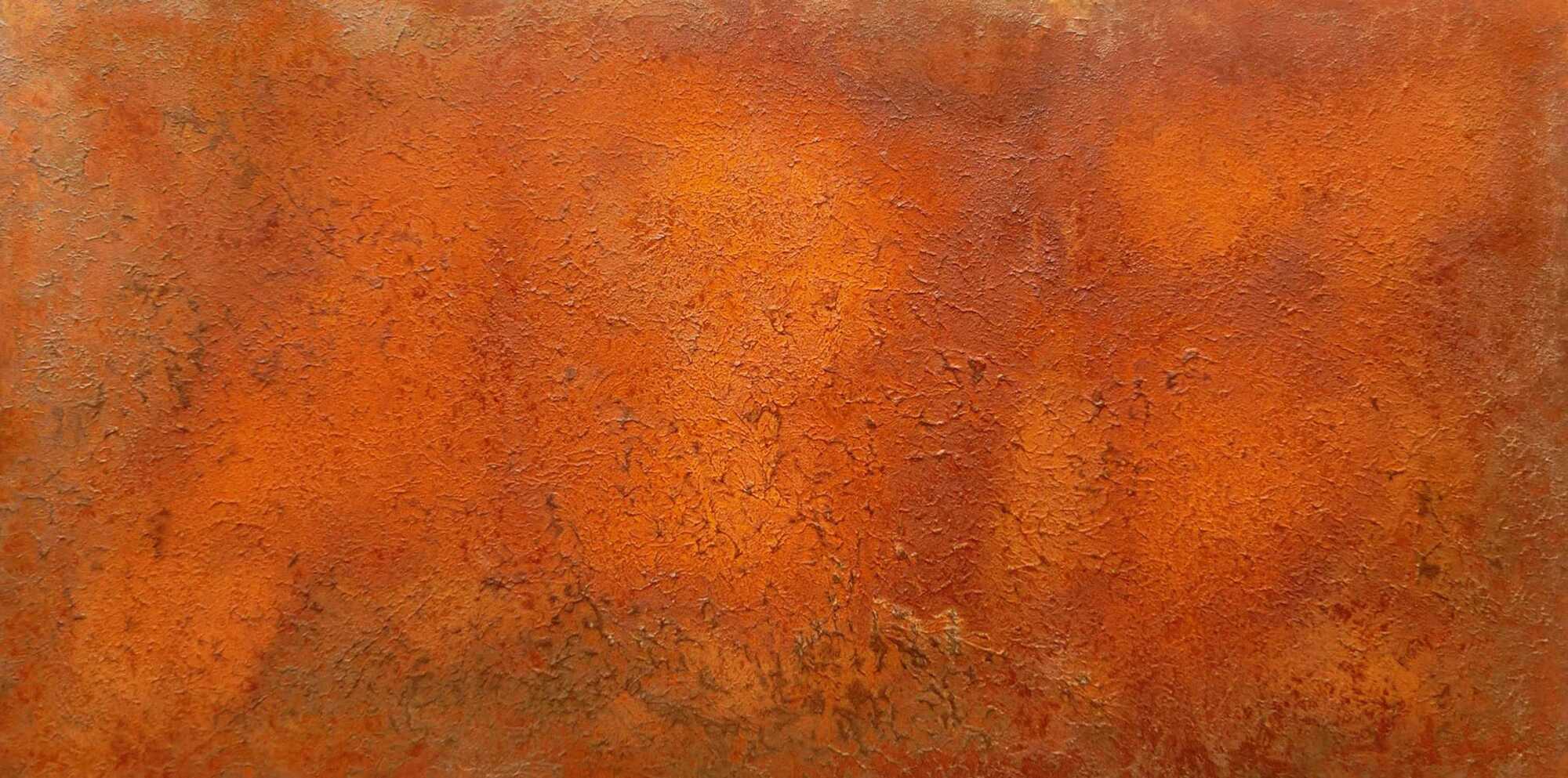 Abstraktes Rostbild aus echtem Rost