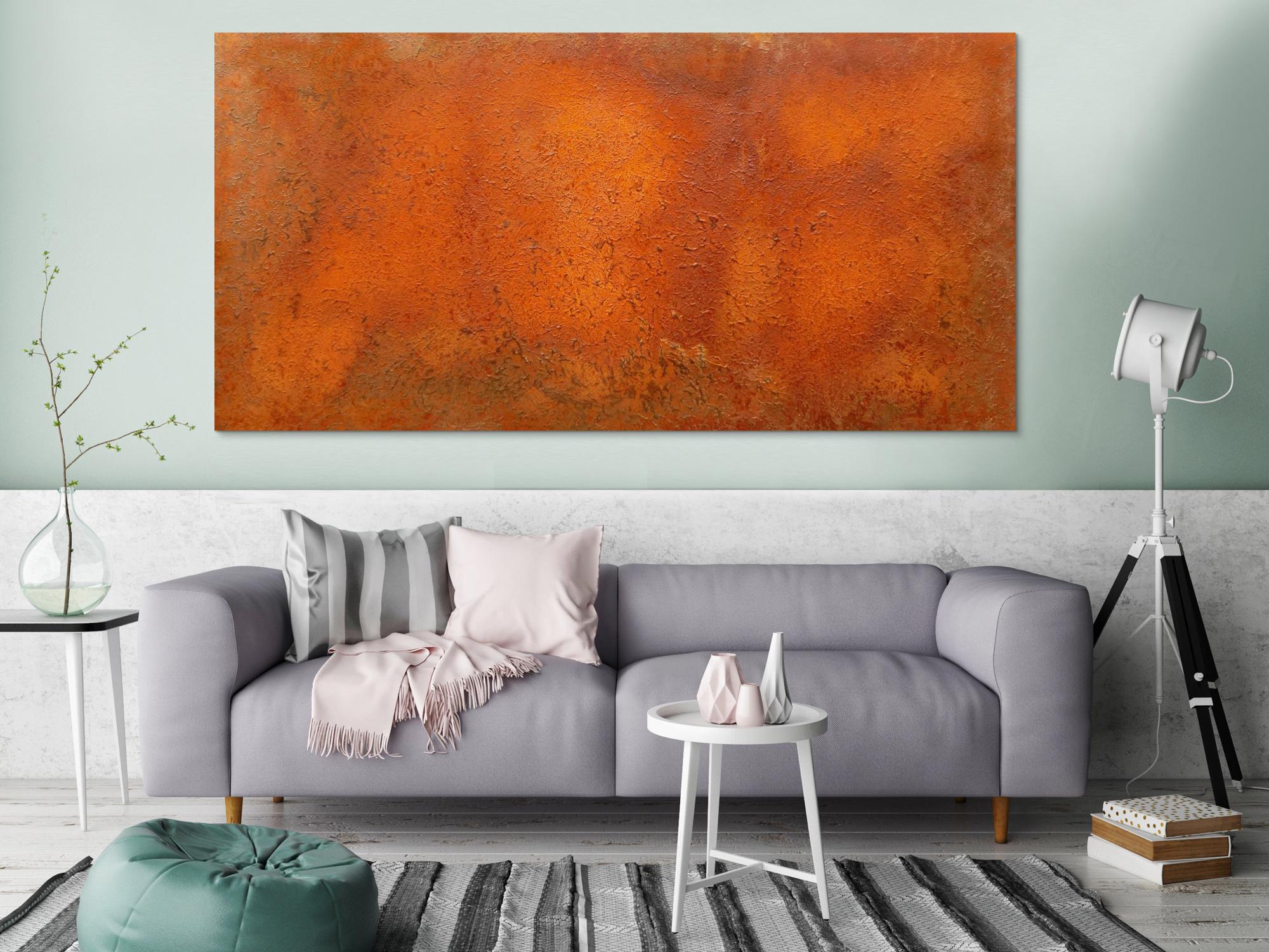 Abstraktes Rostbild aus echtem Rost