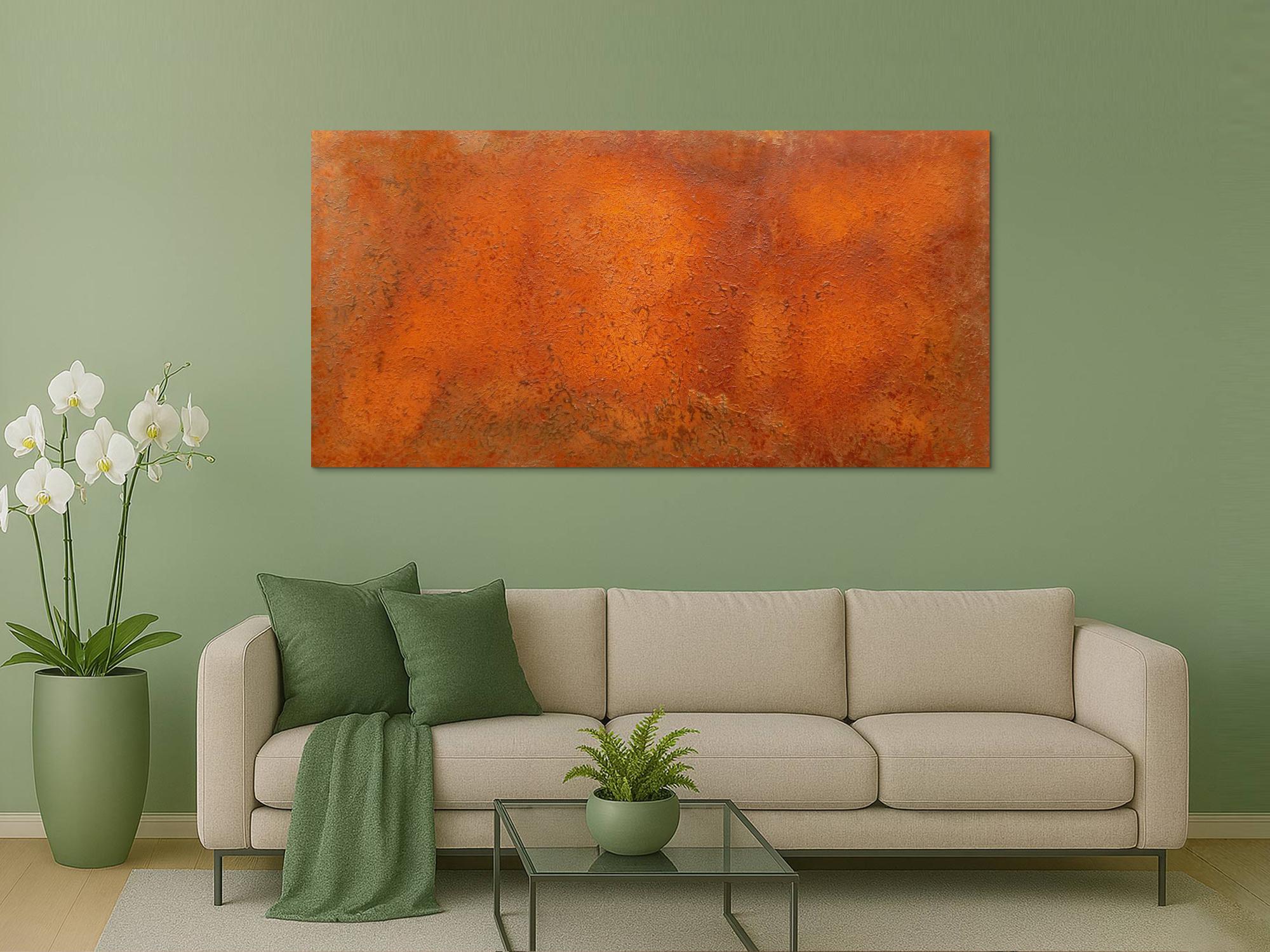 Abstraktes Rostbild aus echtem Rost