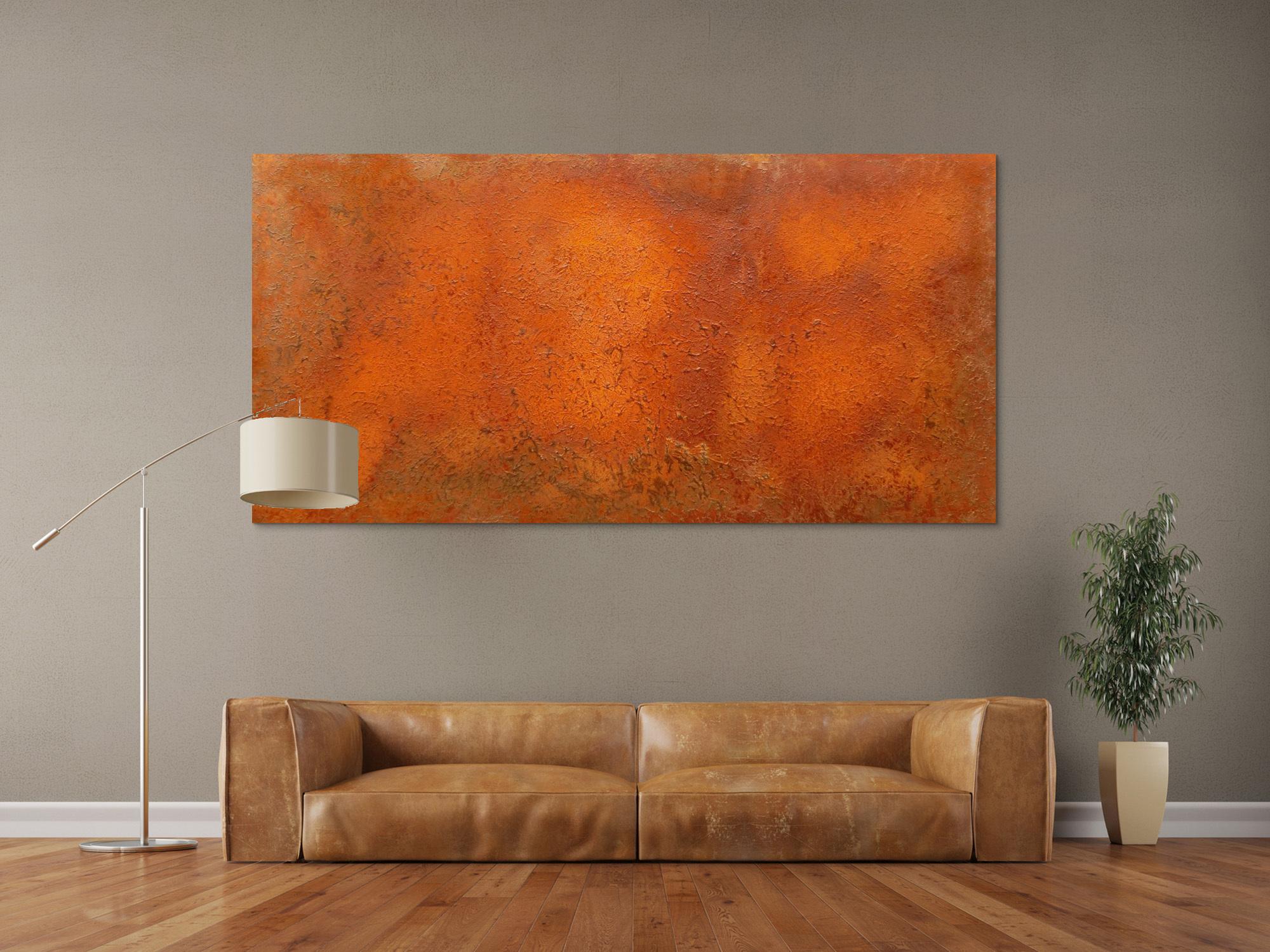 Abstraktes Rostbild aus echtem Rost