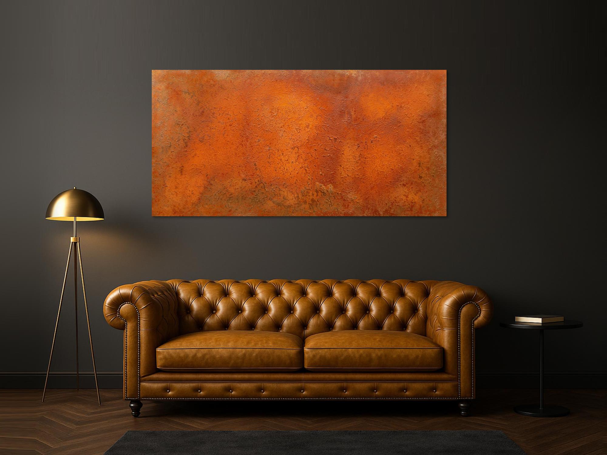 Abstraktes Rostbild aus echtem Rost