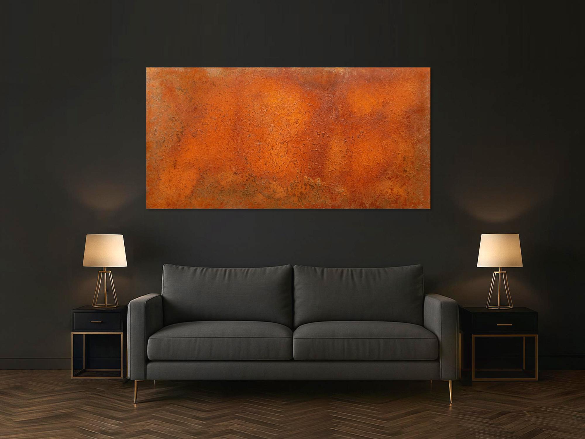 Abstraktes Rostbild aus echtem Rost