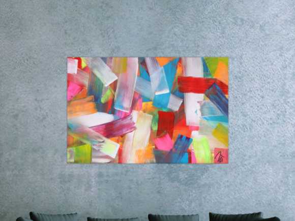 Kunstdruck Ausschnitt erstellen abstraktes Gemälde Nr. 1375