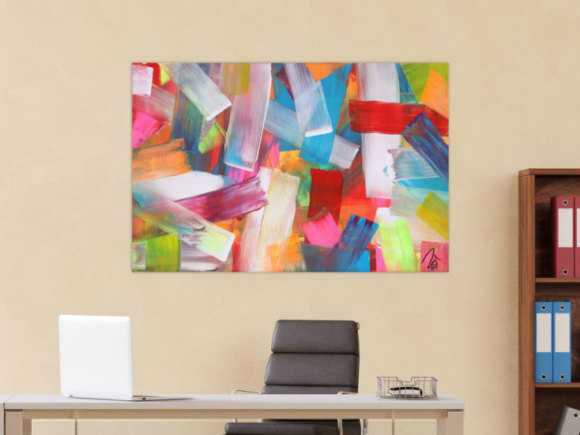 Kunstdruck auf Leinwand abstraktes Gemälde Nr. 1375