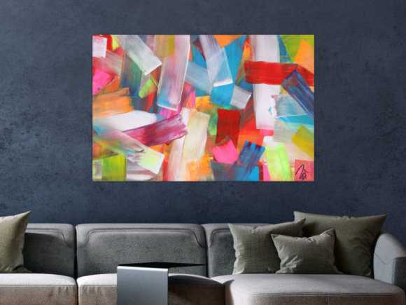 Kunstdruck auf Leinwand abstraktes Gemälde Nr. 1375