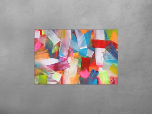 Kunstdruck auf Leinwand abstraktes Gemälde Nr. 1375