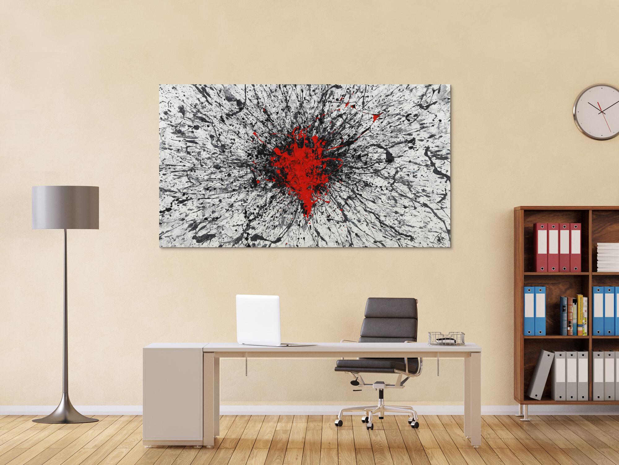 Abstraktes Acrylbild Action Painting Modern Art zeitgenössisch abstrakt expressionistisch