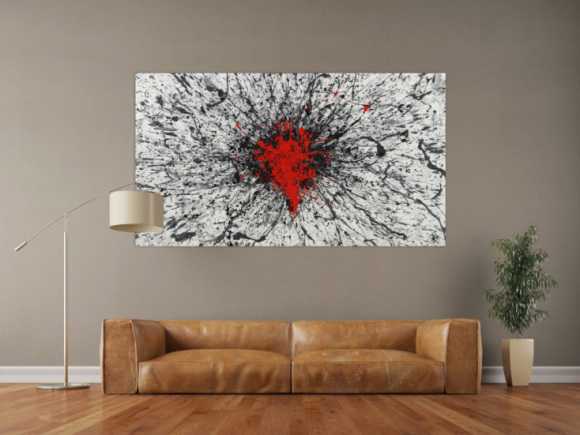 Abstraktes Acrylbild Action Painting Modern Art zeitgenössisch abstrakt expressionistisch