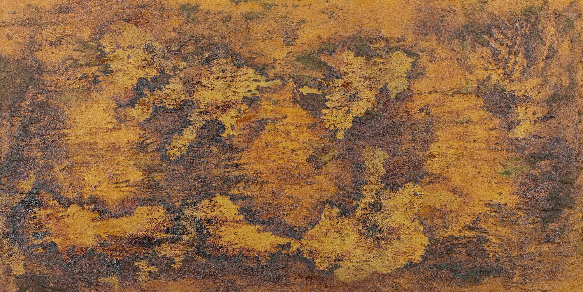 Abstraktes Gemälde aus echtem Rost abstraktes Rostbild zeitgenössisch Modern Art