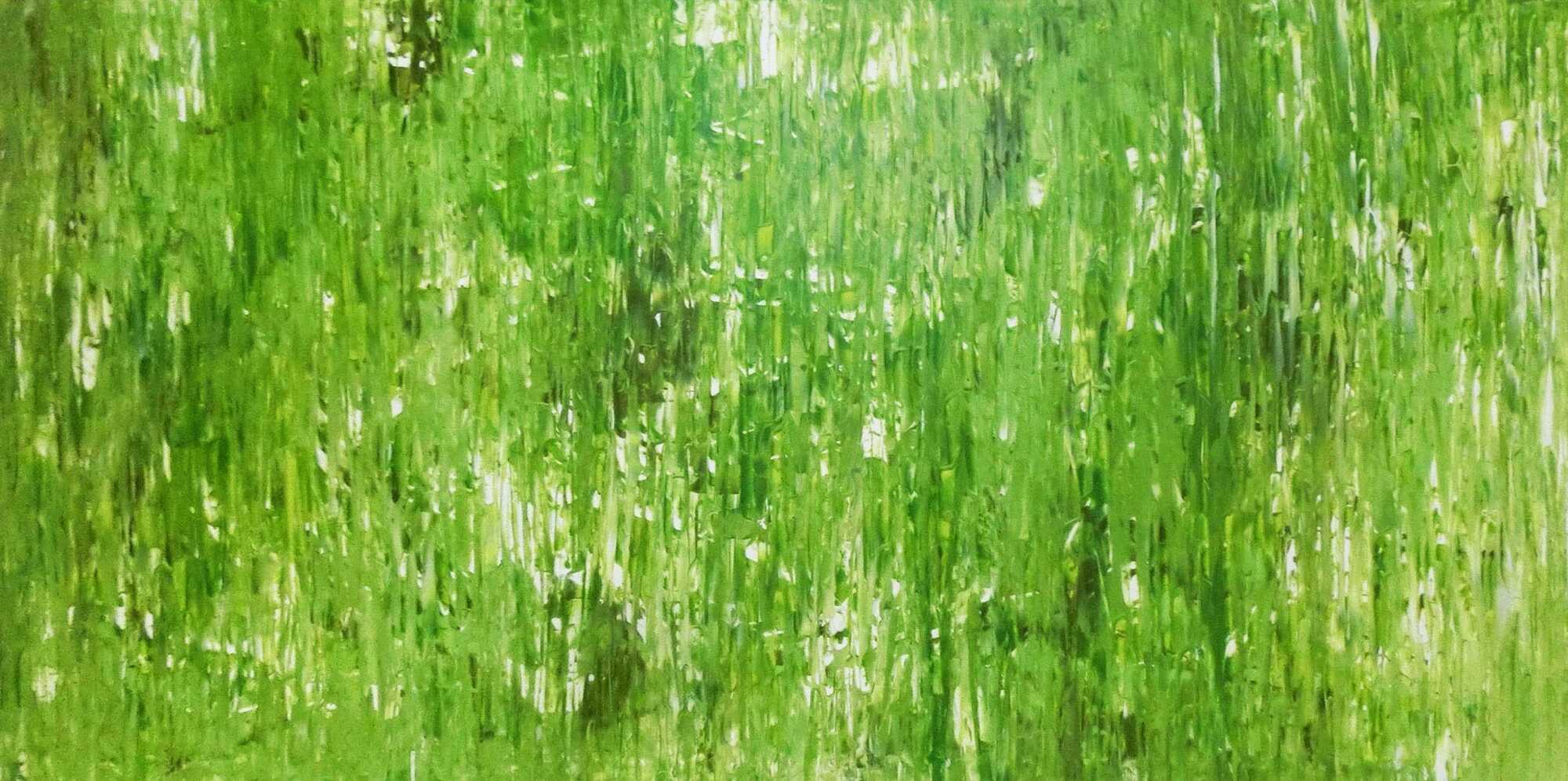 Abstraktes Acrylbild grün modern