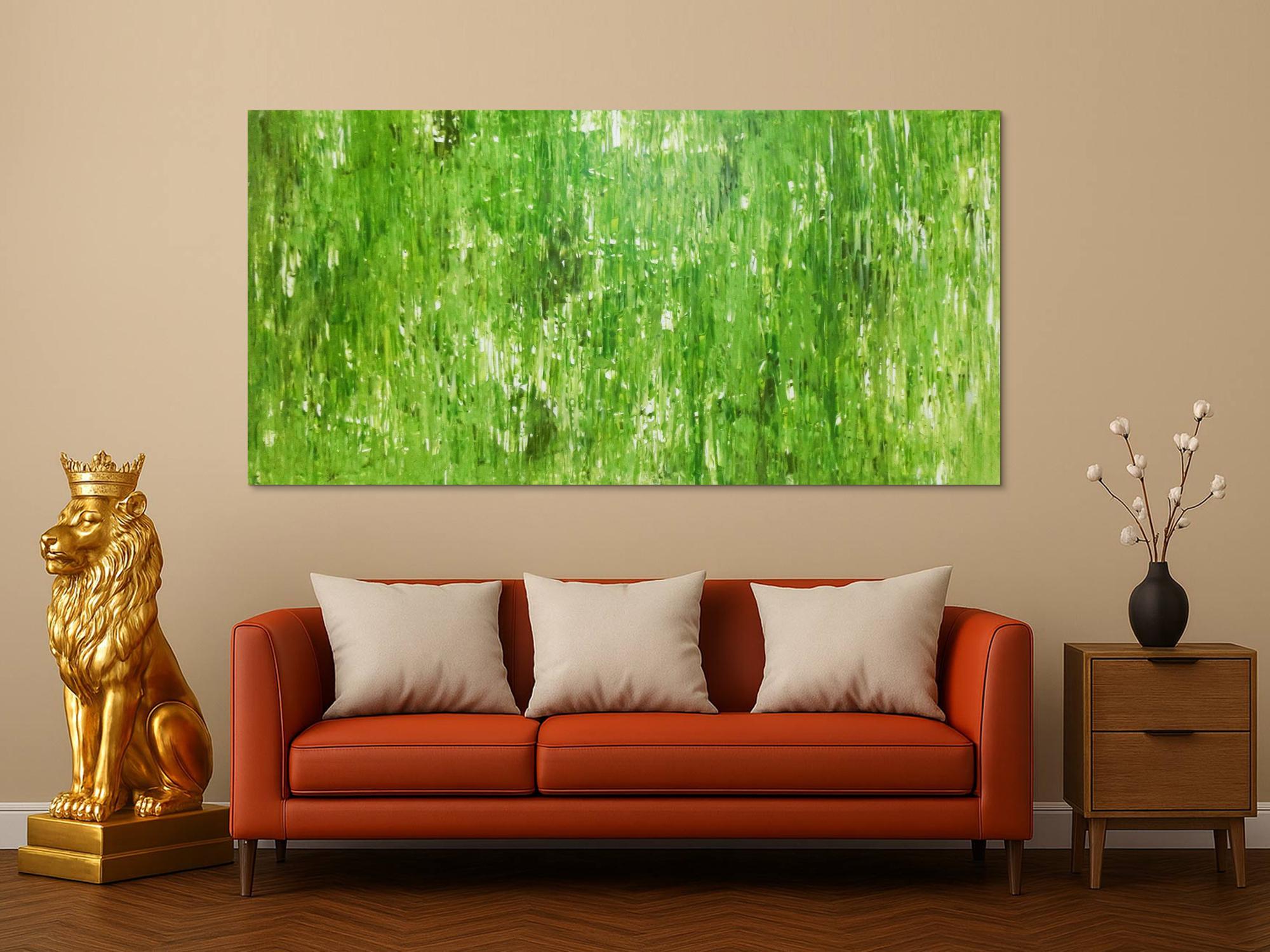 Abstraktes Acrylbild grün modern