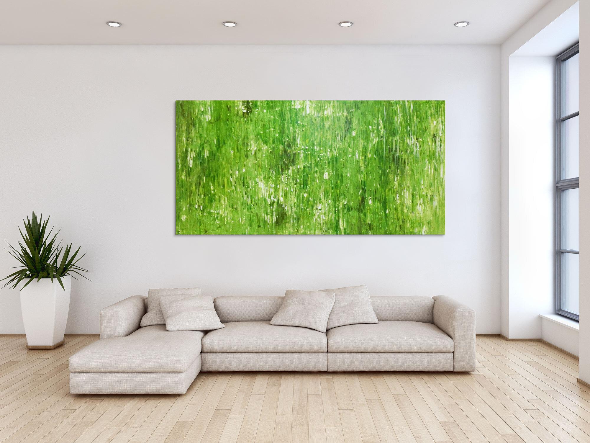 Abstraktes Acrylbild grün modern