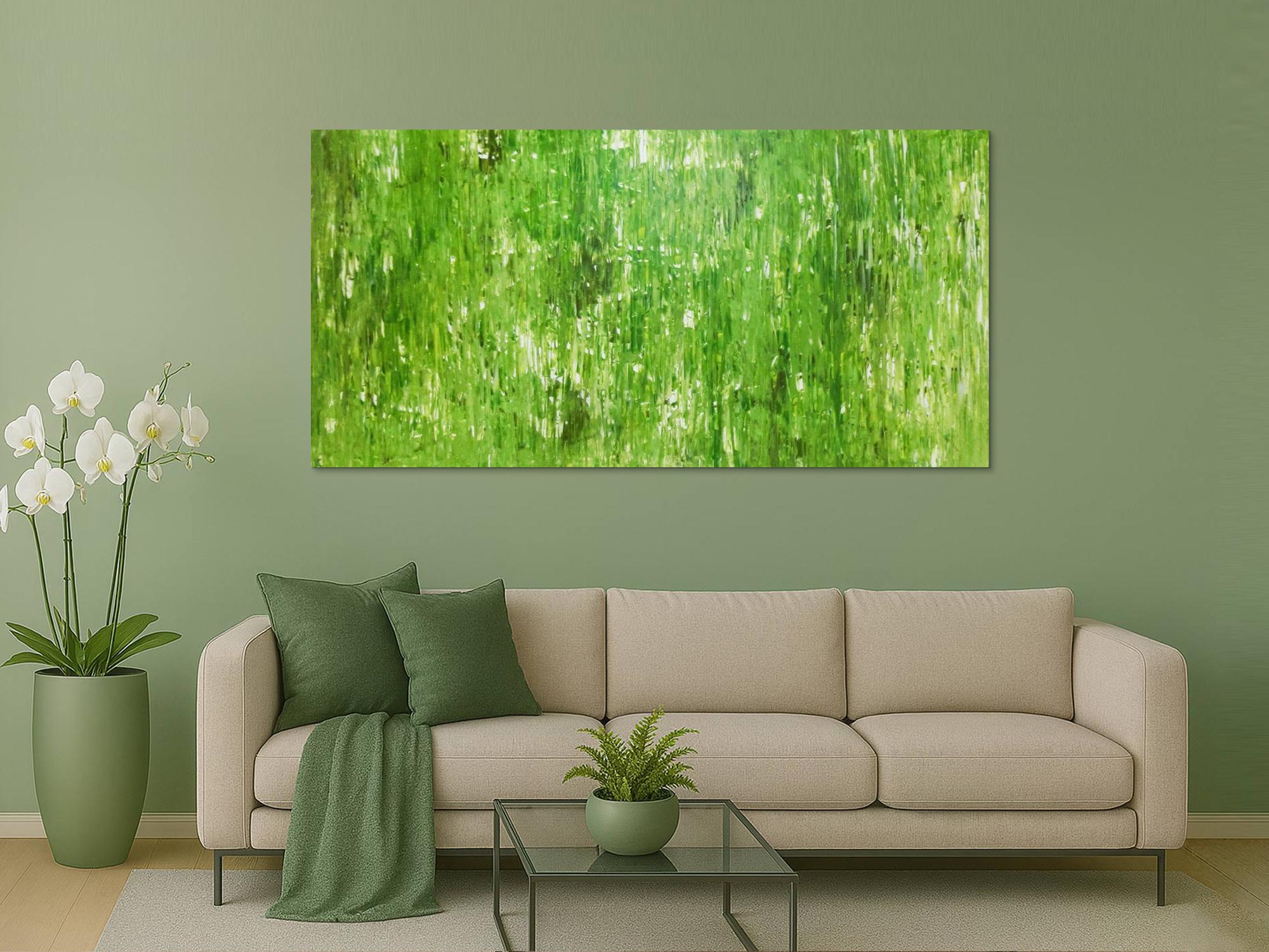 Abstraktes Acrylbild grün modern