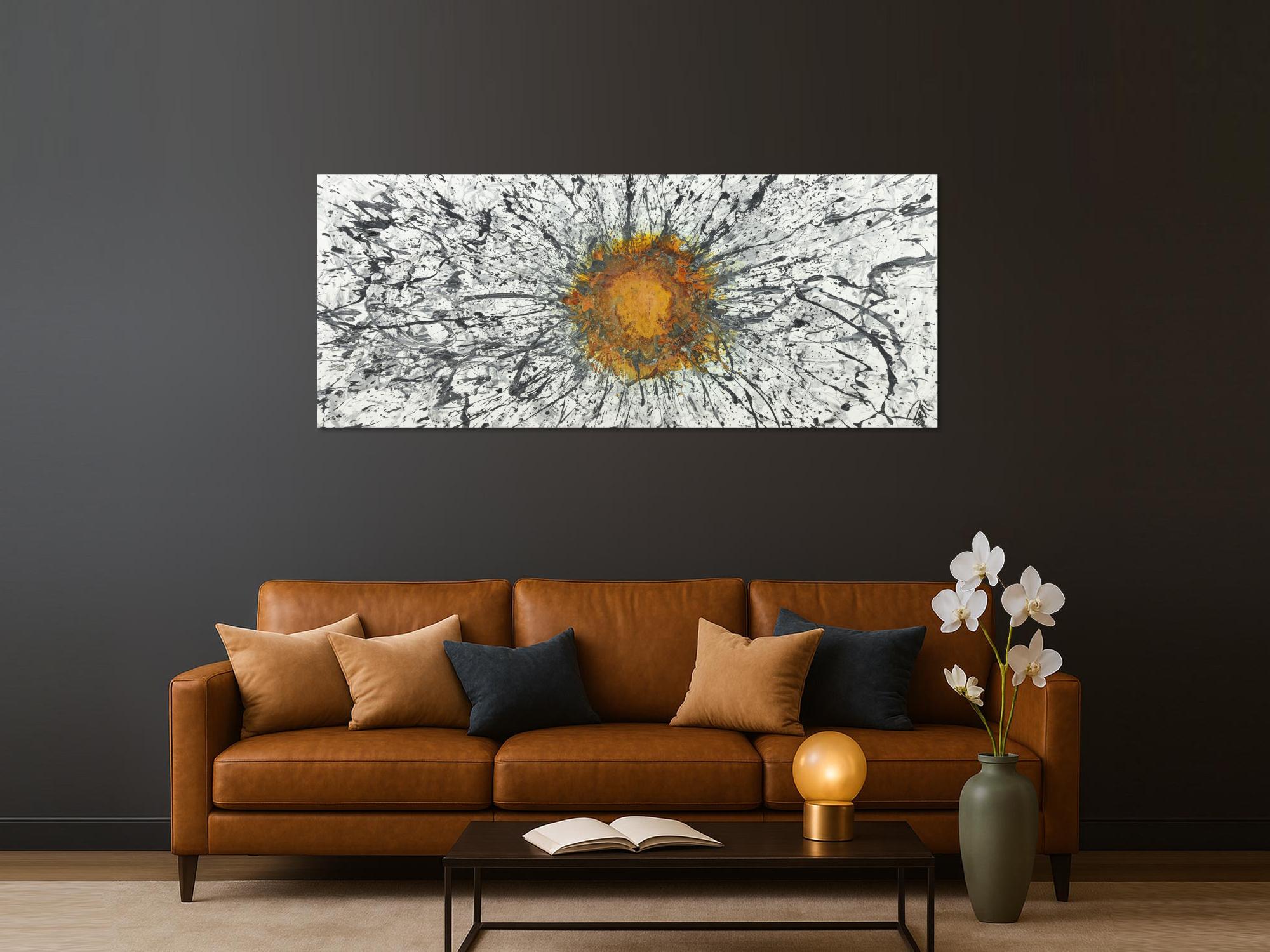 Abstraktes Bild mit Rost Acrylbild mit echtem Rost Modern Art zeitgenössisch expressionistisch