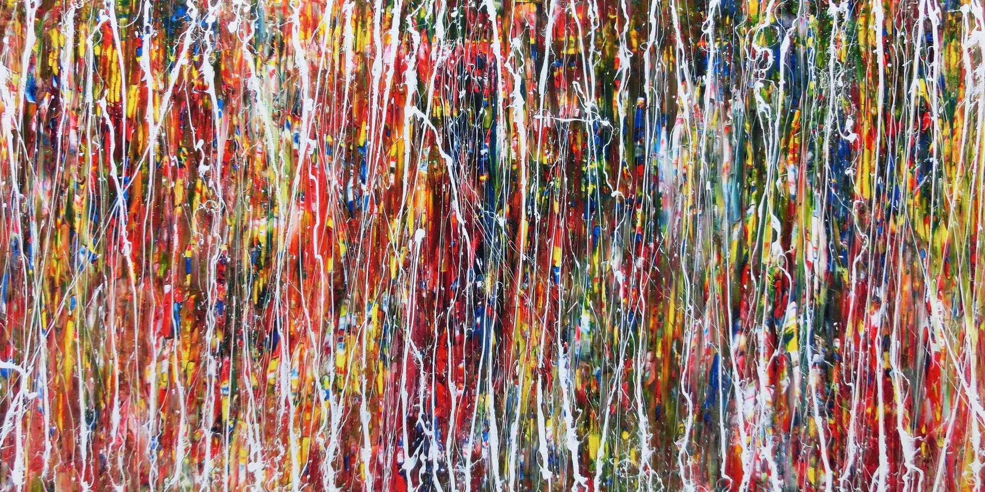 Abstraktes Acrylbild bunt modern