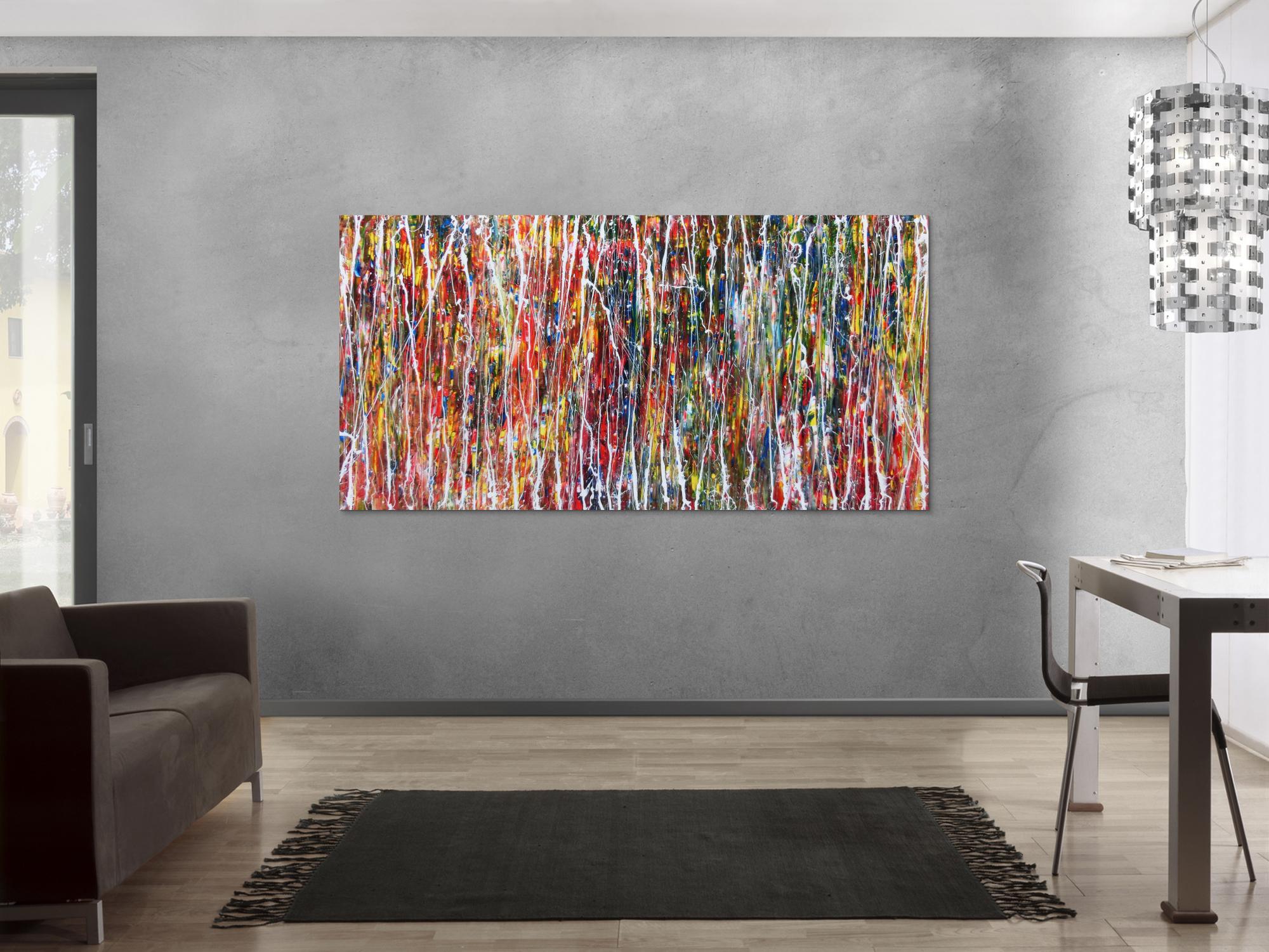 Abstraktes Acrylbild bunt modern