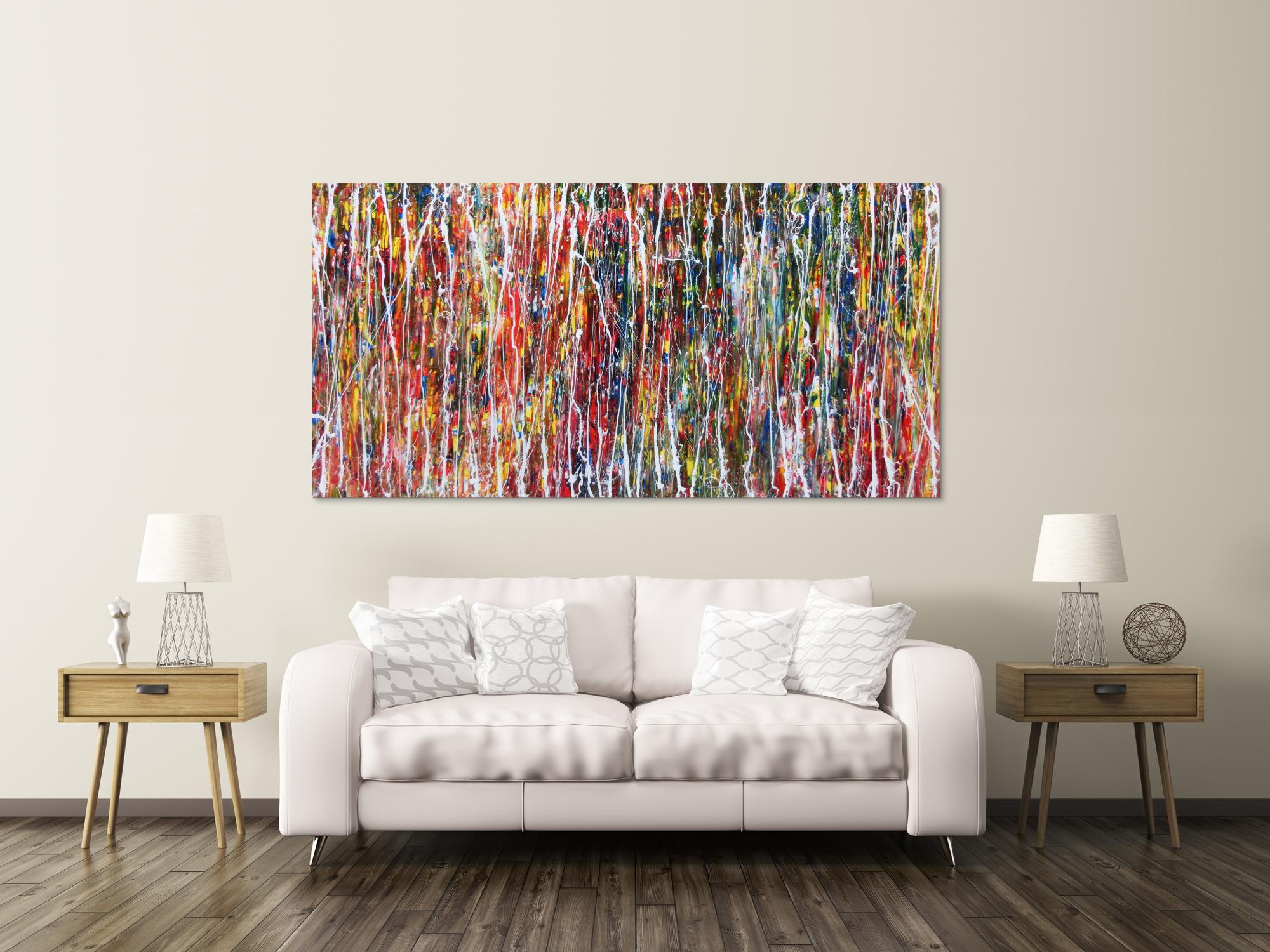 Abstraktes Acrylbild bunt modern