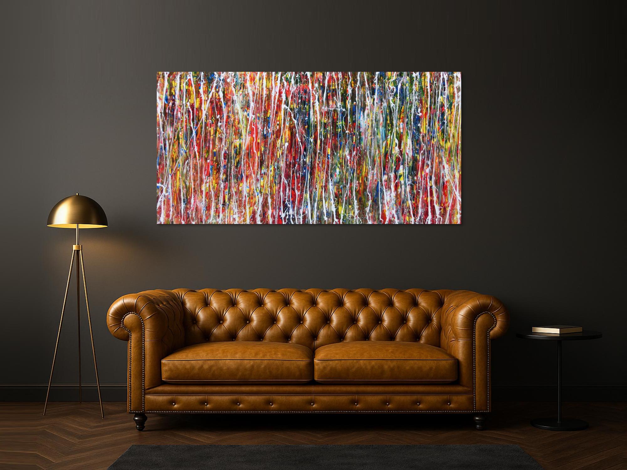 Abstraktes Acrylbild bunt modern